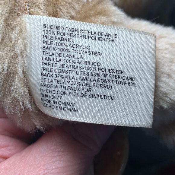 St. John's Bay Cream Teddy Jacket with Faux Fur size XL - Picture 4 of 8